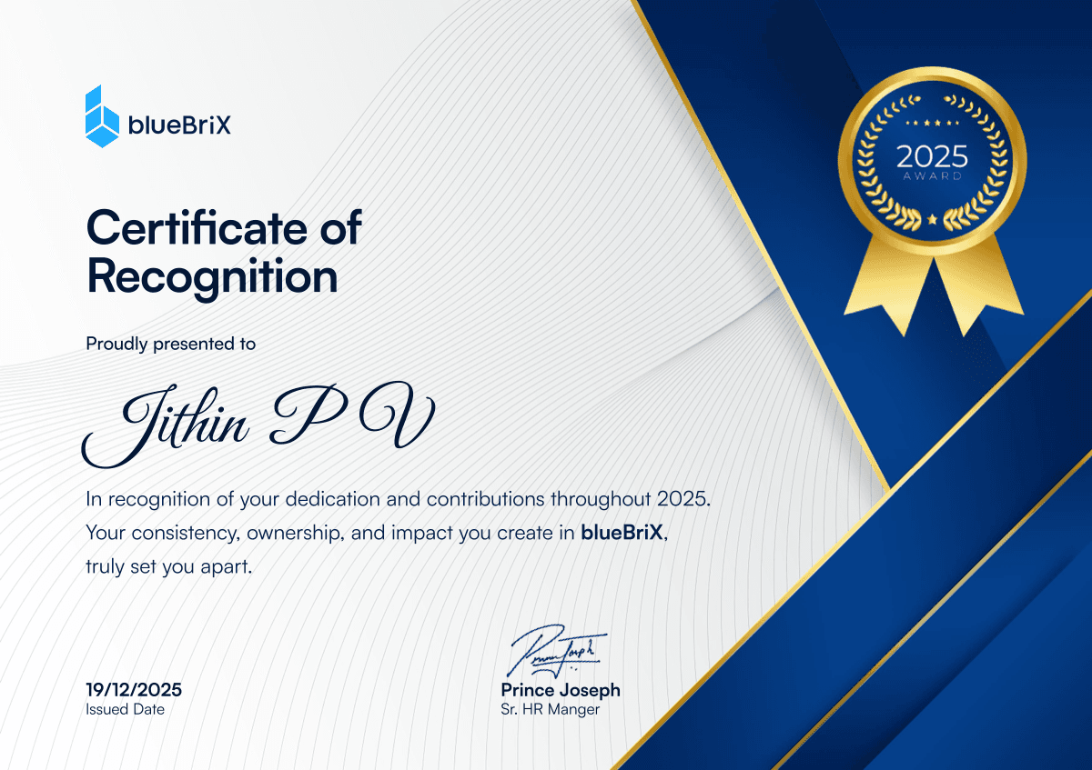 Certificate of Recognition certificate